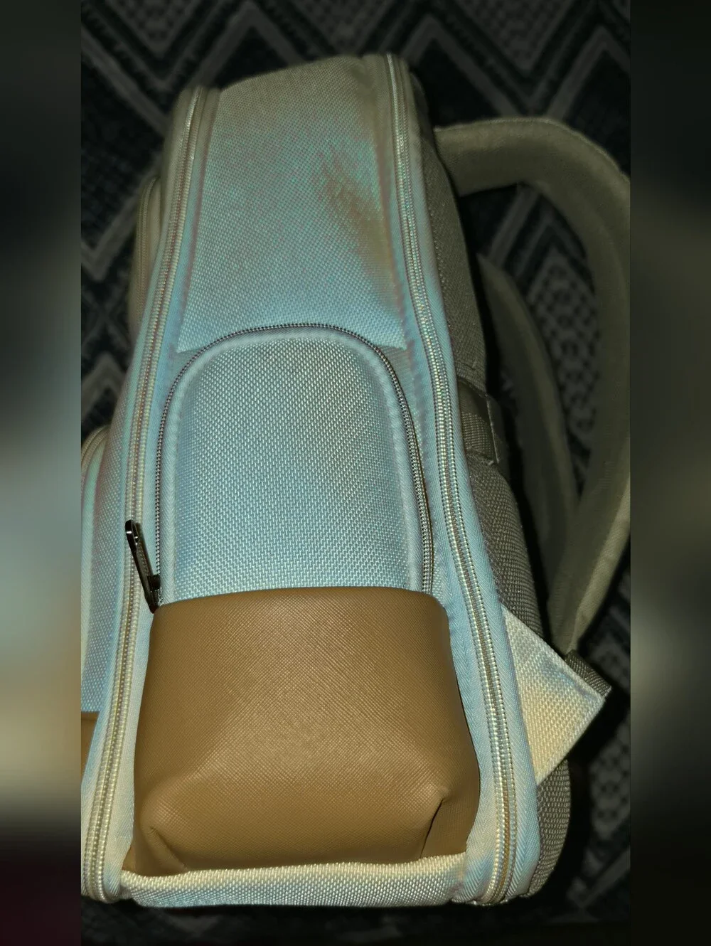 Unisex Cream and Tan Backpack - Sleek Everyday Carry